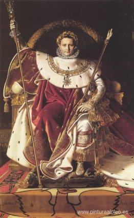 Retrato de Napoleón en el trono imperial