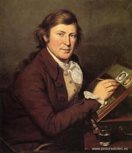 James Peale pintando una miniatura