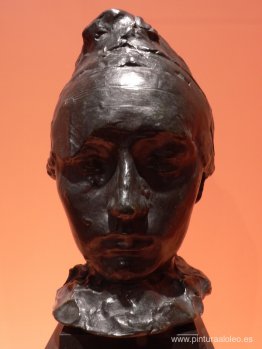 Retrato de Camille Claudel con gorro