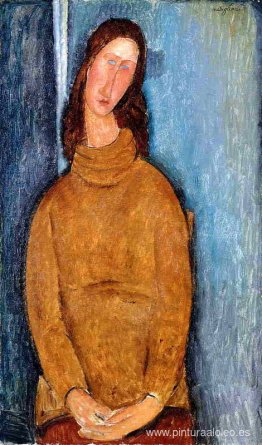 Jeanne Hebuterne con un jersey amarillo