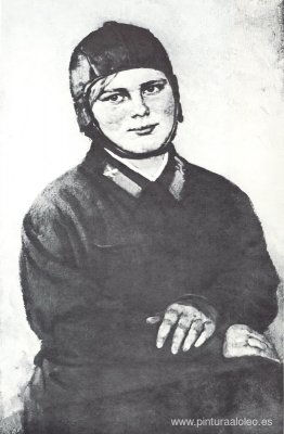 Retrato de la mujer piloto M.S. Zimová