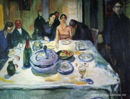 La boda del bohemio Munch sentado en la extrema izquierda