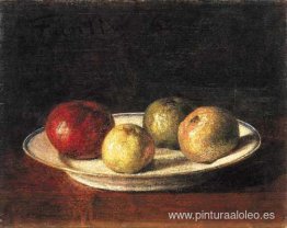 Un plato de manzanas