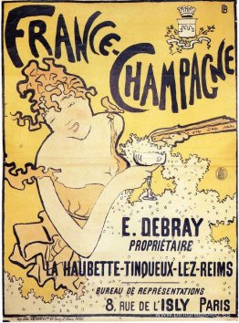 Cartel publicitario Francia Champagne