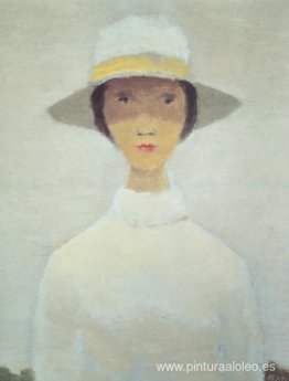 La mujer del sombrero blanco.