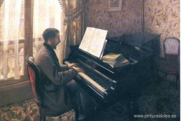 Joven tocando el piano