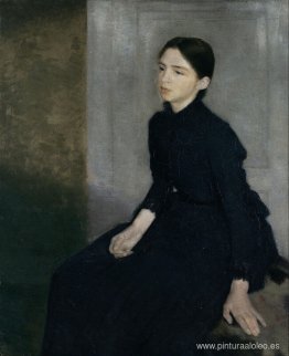 Retrato de una mujer joven. La hermana del artista Anna Hammersh