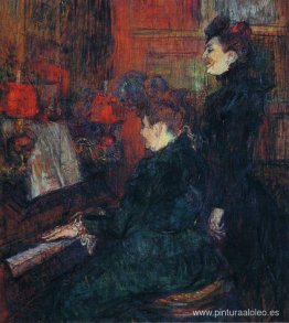 La lección de canto. (La Maestra, Mlle.Dihau, con Mme.Faveraud)