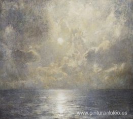 Paisaje marino iluminado por la luna