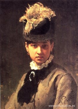 Retrato de Vera Repina, la esposa del artista.