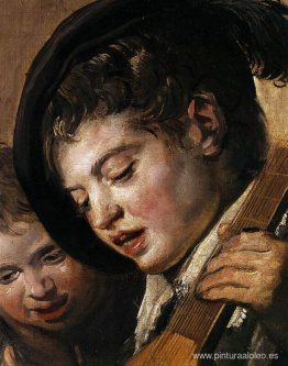 dos niños cantando detalle