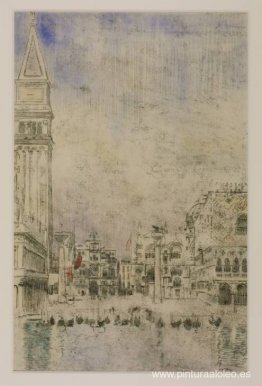 La Piazzetta y el Antiguo Campanile, Venecia