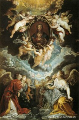 La Madonna della Vallicella adorada por serafines y querubines