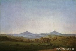 Paisaje bohemio con el monte Millsheauer