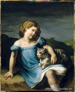 Retrato de Louise Vernet cuando era niña