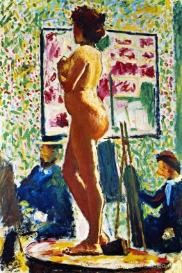 Clase de vida en la École des Beaux-Arts (Desnudo fauvista)