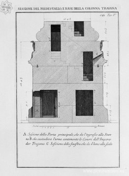 Ficción del pedestal de la columna de Trajano, el puerto princip