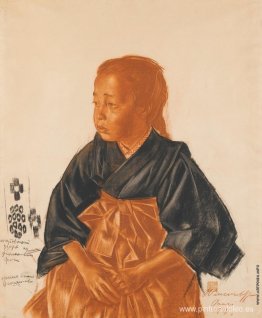 Retrato de una niña japonesa