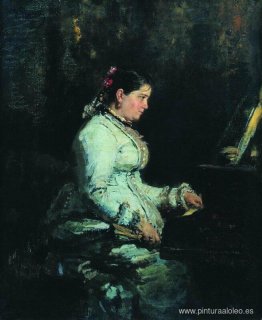 El piano. Retrato de S.V. Tarnóvskaya