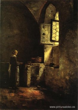 Un rincón en la antigua cocina del claustro de Mittenheim