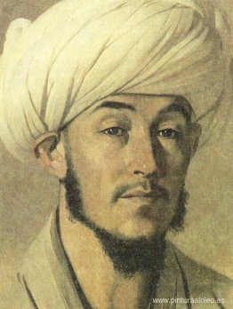 Retrato de un hombre con un turbante blanco