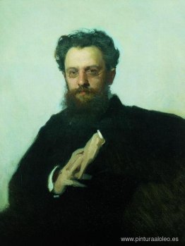 Retrato de Adrian Viktorovich Prahova, historiador del arte y cr