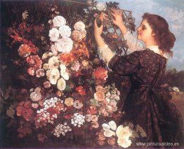 The Trellis (Mujer joven arreglando flores)