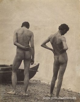 Thomas Eakins y John Laurie Wallace en una playa