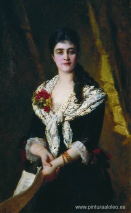 Retrato de la cantante de ópera rusa Sandra Panaeva