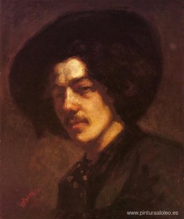 Retrato de Whistler con sombrero