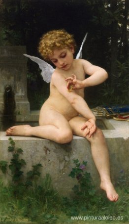 Cupido con mariposa