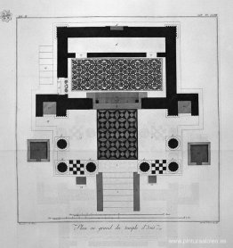 Plano del gran Templo de Isis