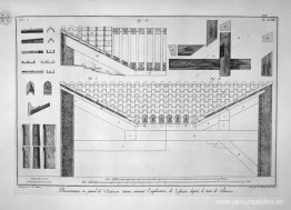 Plano del atrio toscano de la casa Cavedio.