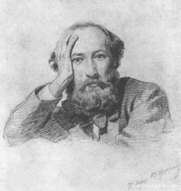 Retrato del cantante de ópera barítono ruso Gennady Kondratiev