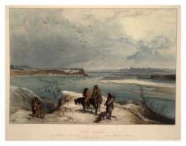 Fort Clark en Missouri, febrero de 1834, lámina 15 del volumen 2