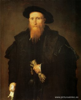 Retrato de un caballero con guantes.