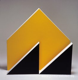 Escultura. Negro y amarillo