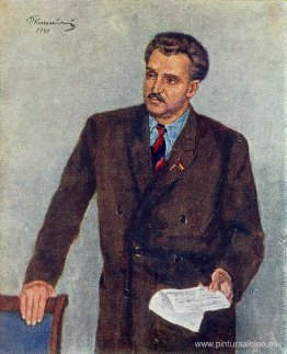 Retrato de Konstantin Mikhailovich Simonov