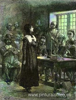 Anne Hutchinson en juicio