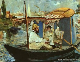 Monet en su barco estudio