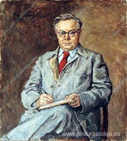 Retrato del escritor Vsevolod Vyacheslavovich Ivanov