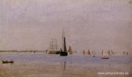 Barcos y veleros en el Delaware