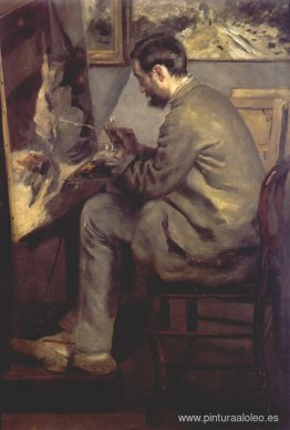 Frederic Bazille pintando la garza (Frederic Bazille en su cabal