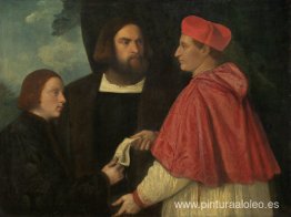 Girolamo y el cardenal Marco Corner invistiendo a Marco, abad de