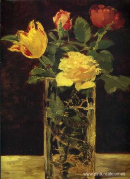 rosa y tulipán