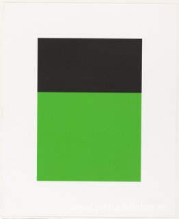 Negro-Verde de la Serie de Diez Litografías