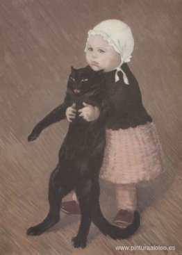 Niña con gato