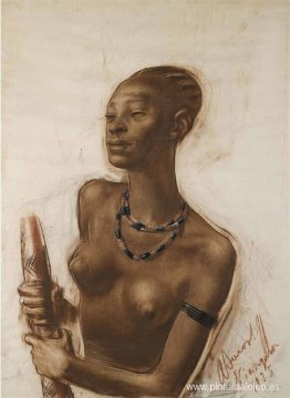 Retrato de mujer mangbetu