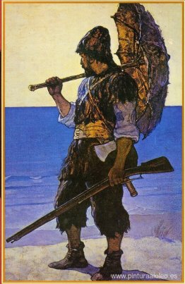 Ilustración de Robinson Crusoe