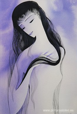 Mujer de morado